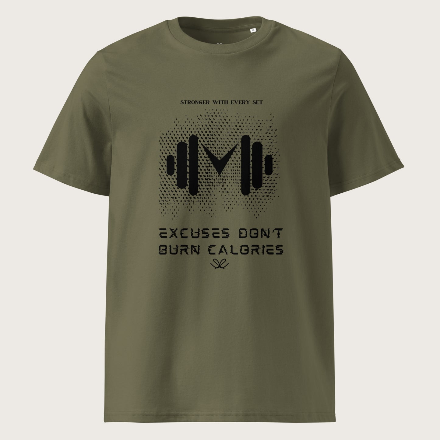 LuxPure Ultrasoft Organic Cotton Tee: Excuses Don't Burn Calories - Unisex