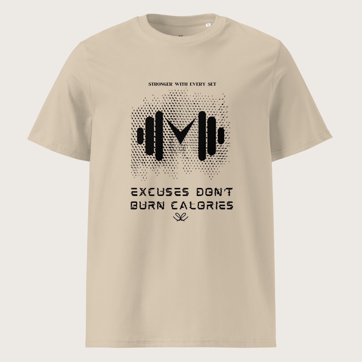 LuxPure Ultrasoft Organic Cotton Tee: Excuses Don't Burn Calories - Unisex